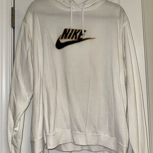 Nike Cream Hoodie with Black Logo